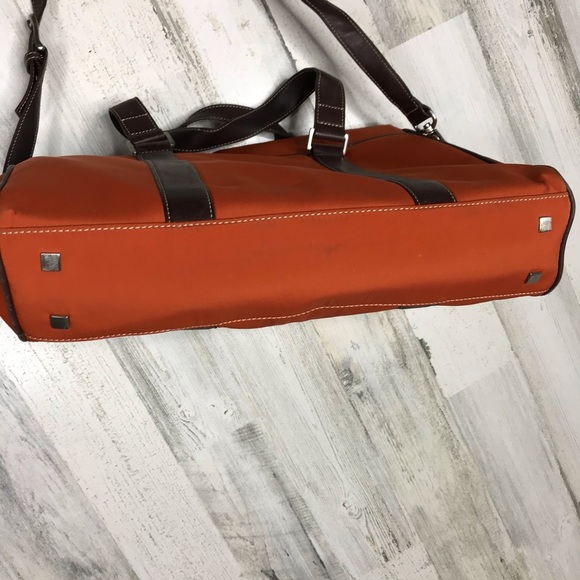 Levenger orange messenger bag - Picture 6 of 11